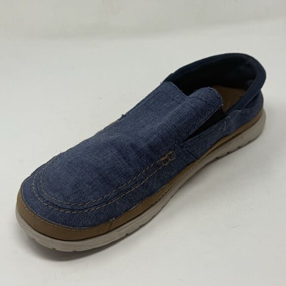 Crocs Santa Cruz Playa Shoes Mens 12 Blue Denim Brown Slip On Loafers Comfort main image 4
